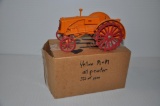 Minneapolis Moline yellow pewter toy tractor