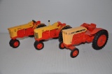 (3) Case 1/16 scale toy tractors