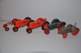 (5) Case 1/16 scale toy tractors