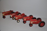 (5) International Farmall 1/16 scale toy tractors