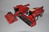 (2) International & Case-IH toy combines