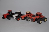 (4) Case & AC toy 4WD tractors - approx. 1/32 scale