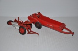McCormick Deering manure spreader & 2-bottom plow toys - approx. 1/16 scale