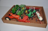 Flat of assorted farm toys - approx. 1/32 scale