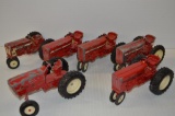 Flat of ERTL 1/16 scale International and Farmall Toy Tractors
