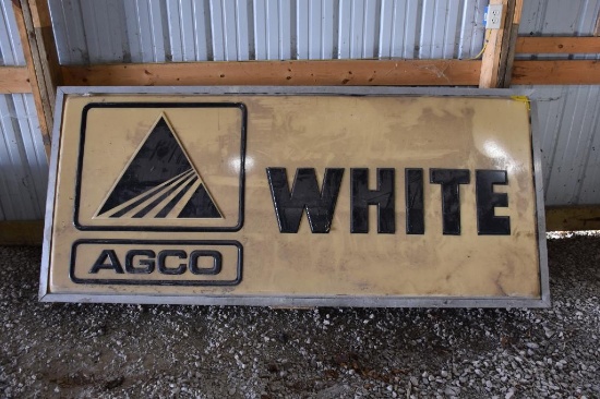 AGCO White double sided dealership sign