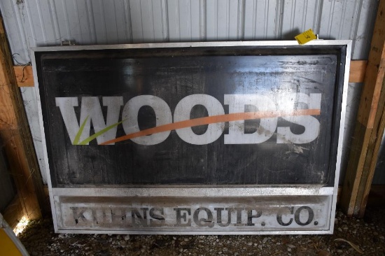 Woods Kuhns Equip. Co. double sided dealership sign