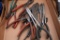 Flat of various pliers as pictured