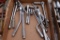 Flat of various 3/8 in. ratchets & extensions most are USA made