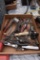 Flat of various pliers & specialty tools