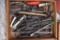 Flat of Various hex key wrenches & other tools