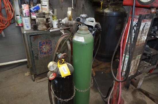 Acetylene & oxygen torch on cart