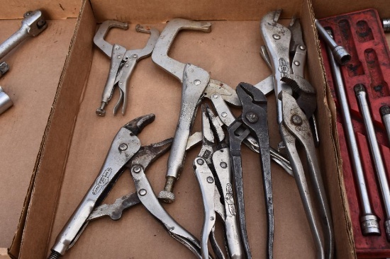 Flat of vice grips & channel lock pliers