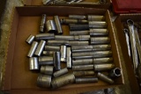 Flat of various sockets to include Snap-On, S&K, & others
