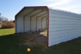 Metal Carport with sides 21 ft. wide x 20 ft. long