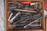 Flat of Various hex key wrenches & other tools