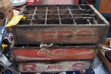 Stack of vintage soda pop crates