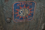 Sun service cabinet with older grinder & contents