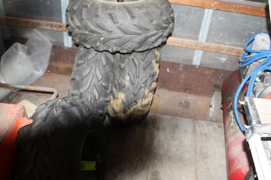 (4) AT25x11-10 ATV tires on rims