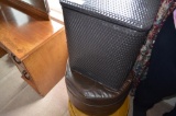 (2) Foot stools & small hamper