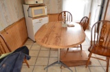 Modern kitchen table & 4 non-matching chairs