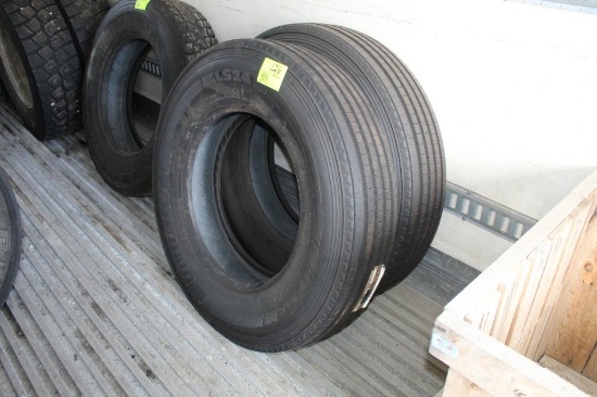 (2) 11R24.5 Tires