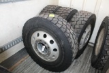 (4) 315/80R22.5 Tires on Alum Hub Pilot Rims