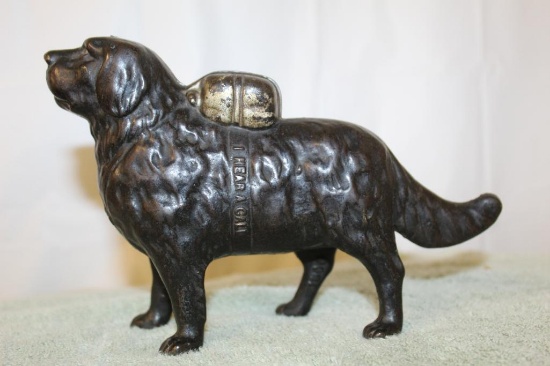 Cast Iron "I Hear a Call" St. Bernard Bank