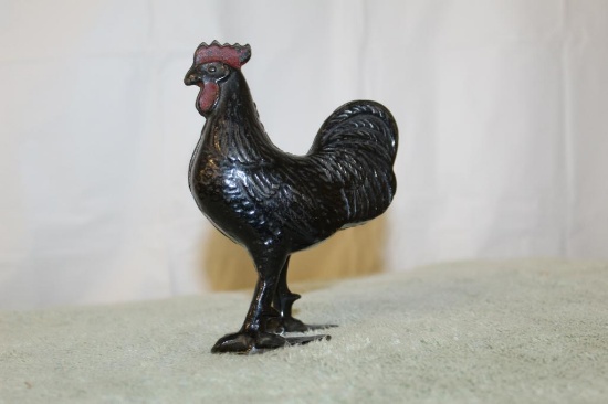 Cast Iron Rooster Bank