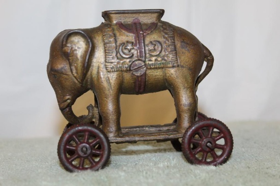 Cast Iron Elephant Bank,