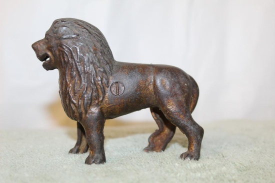 Cast Iron Lion Bank