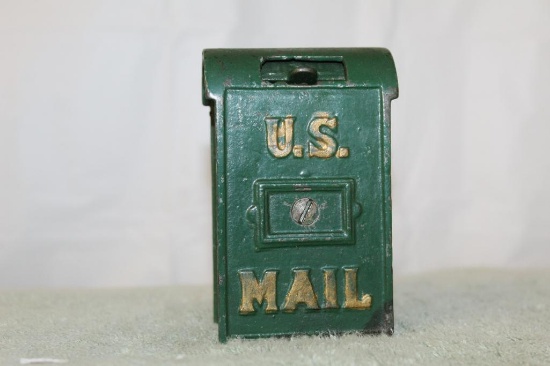 Cast Iron U.S. Mail Bank
