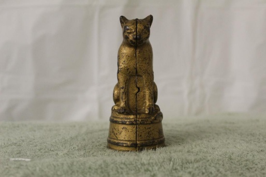 Cast Iron Cat on a Tub Bank