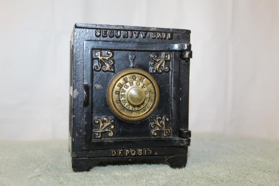 Cast Iron Security Bank Safe Bank