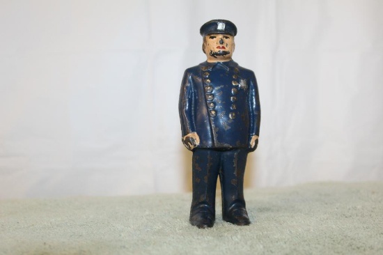 Cast Iron Police Officer Bank