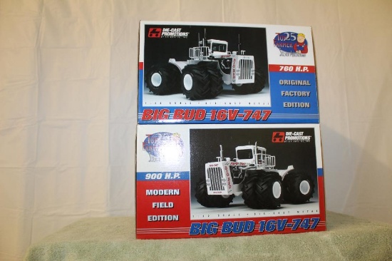 (2) 1/32 Big Bud 16B-747 Four Wheel Drive Tractors