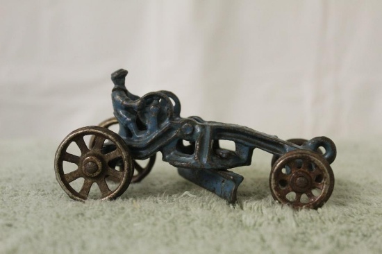 Cast Iron Pull Grader with Man