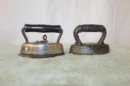 (2) Small Sad Irons