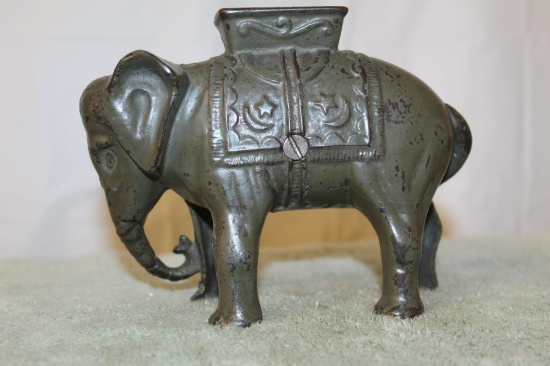 Cast Iron Elephant Bank