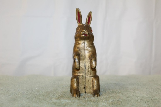Cast Iron Rabbit Bank