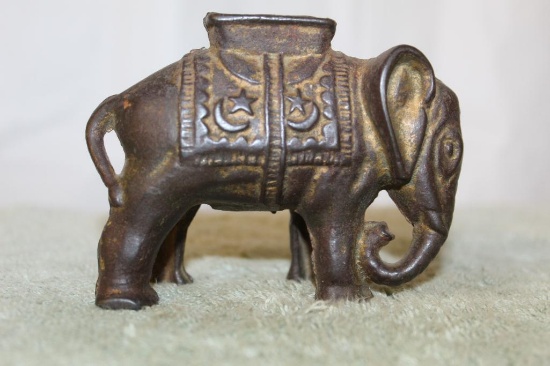 Cast Iron Elephant Bank