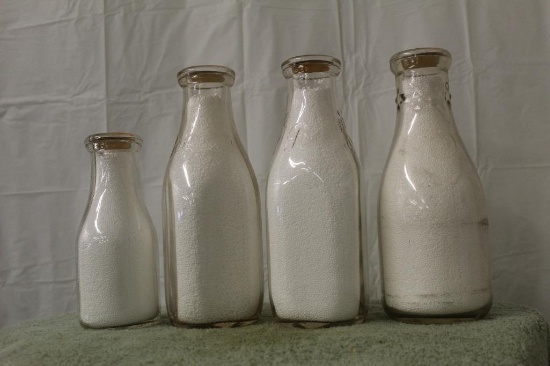 (4) Milk Bottles