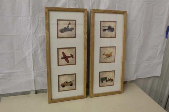 (2) Vintage Toy Panel