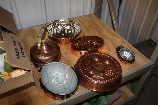 Copper Plate Molds and Teapot