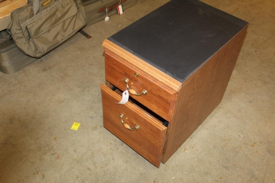 2 Drawer Wood Filing Cabinet