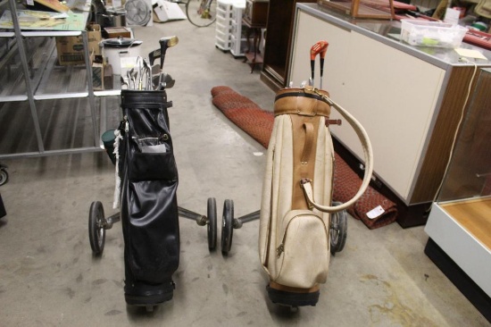 (2) Sets Men's Golf Clubs With Bags