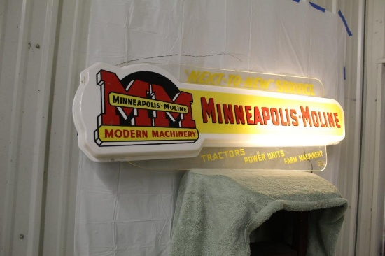 Minneapolis Moline Plastic Lighted Sign