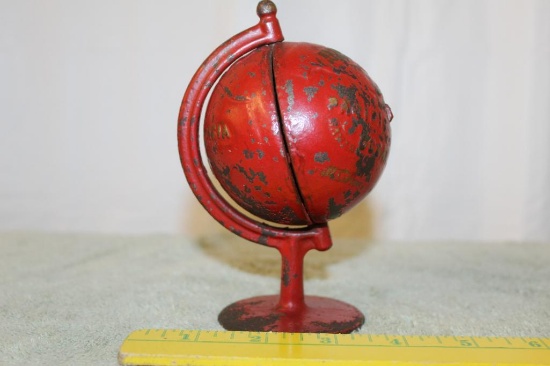 Cast Iron Globe Bank