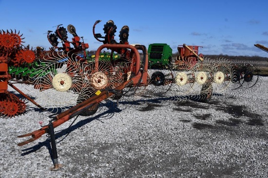 Sitrex TR-9 9-wheel inline hay rake