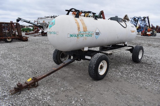 1,000 gal. NH3 tank on running gear